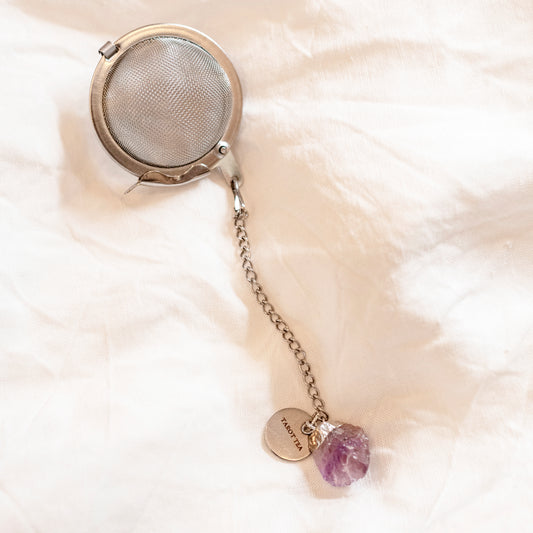 Amethyst Kristall Tee-Ei - magisches Teesieb