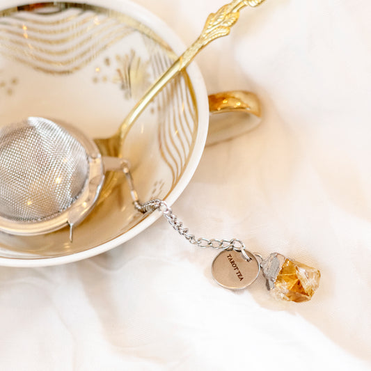 Citrin Kristall Tee-Ei - magisches Teesieb