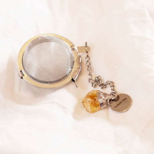 Citrin Kristall Tee-Ei - magisches Teesieb